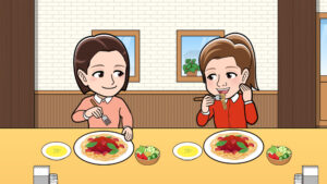 パスタレストランのイラスト