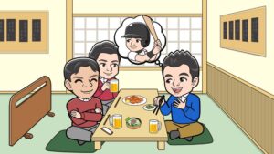 同窓会のイラスト