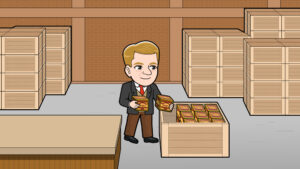 イギリスのお茶倉庫の様子