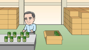 日本のお茶倉庫の様子