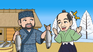 鮭で喜ぶ江戸庶民