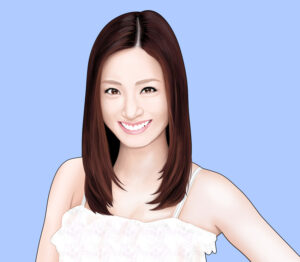 上戸彩さん似顔絵