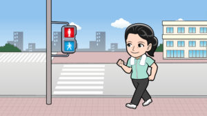 目標を決めて速歩き