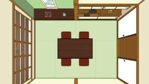 和室を上から見た図