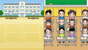 学校の生徒たち