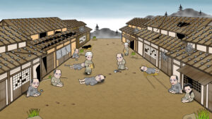 廃れた街のイラスト