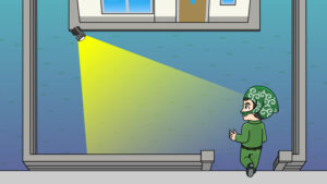 防犯ライト取り付け位置のイラスト