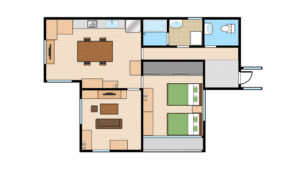 平面図、間取り図のイラスト