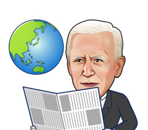 新聞を読むバイデン次期大統領