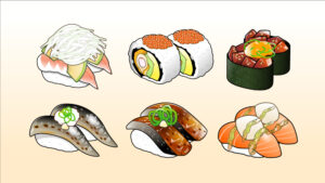 創作寿司のイラスト