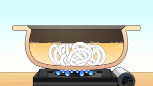 うどんを食べる場合