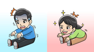 体前屈ができる人、できない人