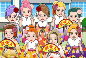 振り袖姿の女性