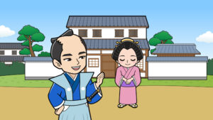 武士が出かけるときの様子