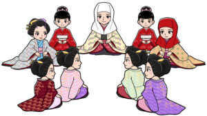 江戸時代の大奥のイラスト