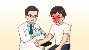 注射で痛がる人