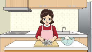 玉ねぎを切って涙が出る