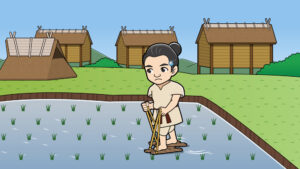 田下駄で歩く人