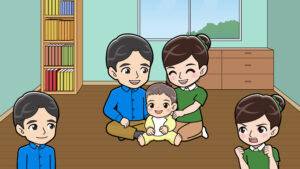 赤ちゃんについて話をする