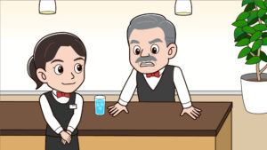 社長さんと話をする