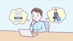 出張先の計画をたてる人