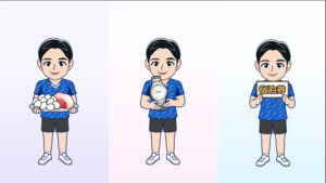 卓球選手がもらった賞品