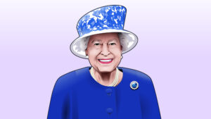 エリザベス女王の似顔絵