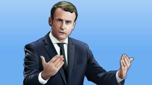 マクロン大統領の似顔絵