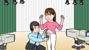 音声をつける様子