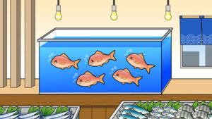鮮魚売り場の魚