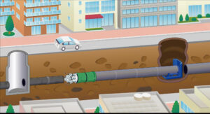 まっすぐ掘る機械