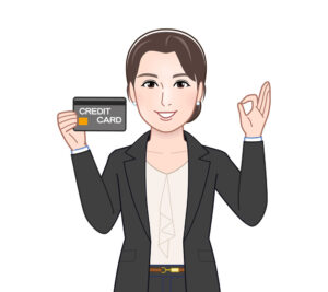 クレジットカードを持つ人