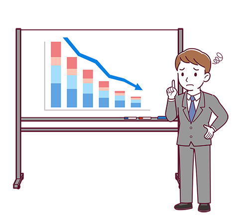 営業成績 サラリーマンと成績のイラスト枚 イラストシティ